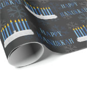 Chalkboard Happy Hanukkah Candles Geschenkpapier (Rolleneckpunkt)