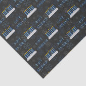 Chalkboard Happy Hanukkah Candles Seidenpapier (Ausschnitt)