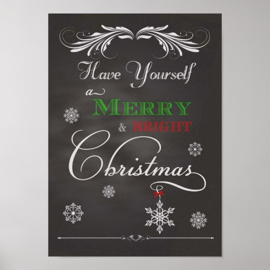 Chalkboard-Have You yourself a Merry & Bright Chri Poster (Vorne)