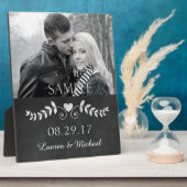 Chalkboard Heart Wedding Foto Keepake Plaque Fotoplatte (Seite)
