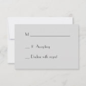 Chalkboard Heart Wedding RSVP Karte (Rückseite)