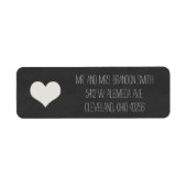 Chalkboard Heart Wedels Labels (Vorne)