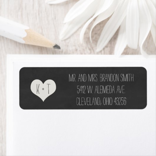 Chalkboard Heart Wedels Labels (Insitu)