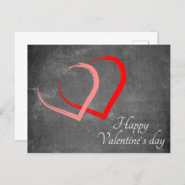Chalkboard Hearts Valentinstag Elegante Feiertagspostkarte
