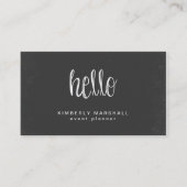 Chalkboard Hello Business Cards / Aqua Visitenkarte (Vorderseite)