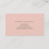 Chalkboard Hello Business Cards / Peach Visitenkarte (Rückseite)