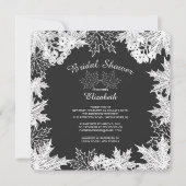 Chalkboard Herbst lässt Bridal Dusche einladen Einladung (Vorderseite)