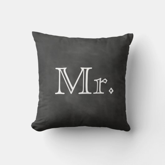Chalkboard Herr Pillow Kissen (Vorderseite)