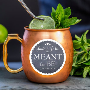 Chalkboard-Herzen Hochzeit bedeutet, zu sein Runder Aufkleber