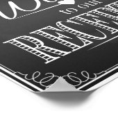 Chalkboard Herzlich willkommen bei unserem Empfang Poster (Ecke)