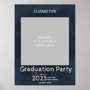 Chalkboard High School Foto Abschluss Foto Requisi Poster
