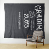 Chalkboard High School Foto Abschluss Hintergrund Wandteppich (Beispiel (Horizontal))