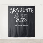 Chalkboard High School Foto Abschluss Hintergrund Wandteppich (Vorderseite)