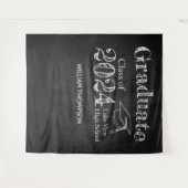 Chalkboard High School Foto Abschluss Hintergrund Wandteppich (Vorderseite (Horizontal))