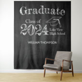 Chalkboard High School Foto Abschluss Hintergrund Wandteppich (Beispiel)