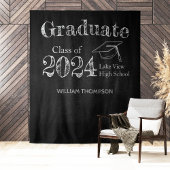Chalkboard High School Foto Abschluss Hintergrund Wandteppich