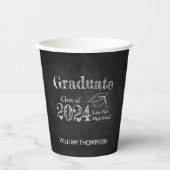 Chalkboard High School Foto Abschluss Pappbecher (Vorderseite)