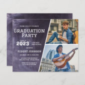 Chalkboard High School Foto Grad Party Budget (Vorne/Hinten)