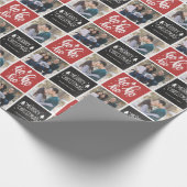 Chalkboard Ho Ho Ho Frohe Weihnachten 2 Foto Geschenkpapier (Ecke)