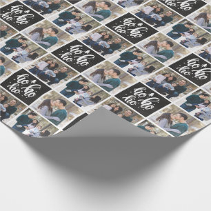 Chalkboard Ho Ho Ho Frohe Weihnachten - 3 Fotos Geschenkpapier