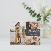 Chalkboard Hochzeit dankbar Custom Foto Collage (Stehend Vorderseite)