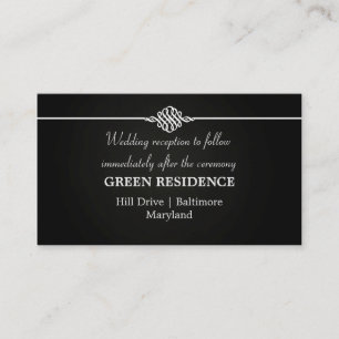 Chalkboard-Hochzeit   Einfache elegante Beilage Begleitkarte