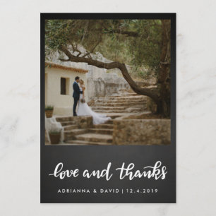 Chalkboard Hochzeit Liebe und danke   Foto