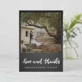 Chalkboard Hochzeit Liebe und danke | Foto (Stehend Vorderseite)