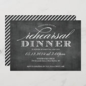 Chalkboard Hochzeit Probe Dinner Einladung (Vorne/Hinten)