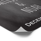Chalkboard-Hochzeit | Rustikales Begrüßungszeichen Poster (Ecke)
