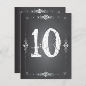 Chalkboard Hochzeitsempfangskarte Tischnummer (Vorne/Hinten)