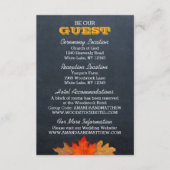 Chalkboard Hochzeitskarte für Herbst Begleitkarte (Vorderseite)