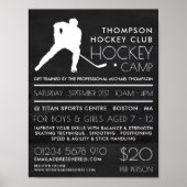 Chalkboard, Hockey Camp Werbung Poster (Vorne)