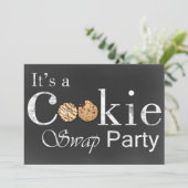 Chalkboard Holiday Cookie Swap-Party Einladung (Stehend Vorderseite)