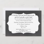 Chalkboard Holiday Cookie Swap-Party Einladung (Rückseite)