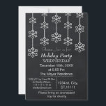 Chalkboard Holiday Party Einladung<br><div class="desc">Schneeflocken im Chalkboard,  Abendessen im Urlaub,  Einladung zur Weihnachtsfeier</div>