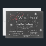 Chalkboard Holiday Party Einladung<br><div class="desc">Chalkboard oh was Spaß! Cocktails,  Weihnachtsfeier Einladung</div>