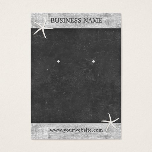 Chalkboard Holzborder Starfish Ohrring Display (Vorderseite)
