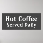 Chalkboard Hot Coffee Sign Poster (Vorne)