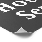 Chalkboard Hot Coffee Sign Poster (Ecke)