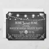 Chalkboard Housewarming Dinner Party Einladung (Vorderseite)
