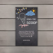 Chalkboard Ice Cream Scoop Zeichnend Babydusche Begleitkarte