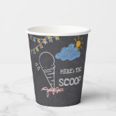 Chalkboard Ice Cream Scoop Zeichnend Babydusche Pappbecher (Rückseite)