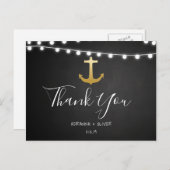 Chalkboard Imitats Gold Foil Anchor Hochzeit Viele Postkarte (Vorne/Hinten)