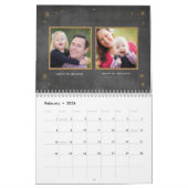 Chalkboard & Imitats Gold Glitzer FotoCollage Kalender (Feb 2026)