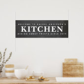 Chalkboard Individuelle Name Küche Poster (Küche)