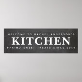 Chalkboard Individuelle Name Küche Poster (Vorne)