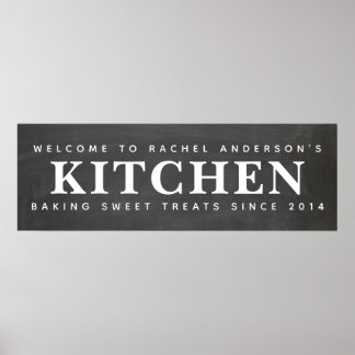 Chalkboard Individuelle Name Küche Poster