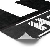 Chalkboard Initial H | Personalisieren Poster (Ecke)
