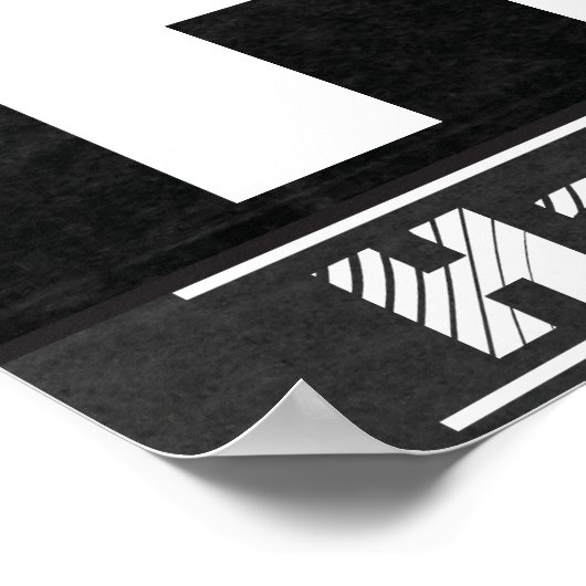 Chalkboard Initial H | Personalisieren Poster (Ecke)